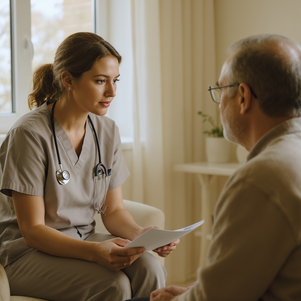 An Icon Medicine provider meeting with a patient during a same-day visit